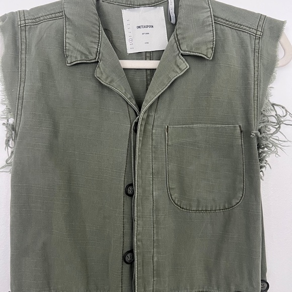 One Teaspoon super khaki safari print overalls 9 10 - Picture 3 of 9